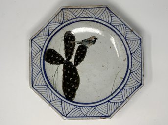 Very Nice Vintage Imari Style Charger Plate With Bird And Cactus