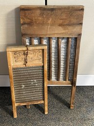 Lot Of Two Vintage Washboards