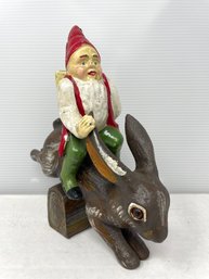 Cast Iron Gnome On Hare Bank