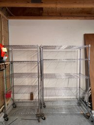 Two Heavy Duty Metal Wire Shelving Units