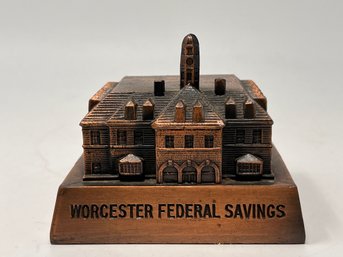 Banthrico Promo Coin Bank Worcester Savings Bank W/Key