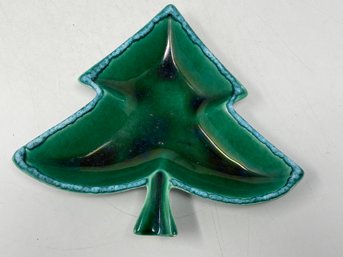 Vintage Ceramic Christmas Tree Trinket Dish