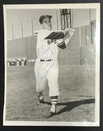 Autographed Jim Piersall 8x10 Estate Found Boston Red Sox