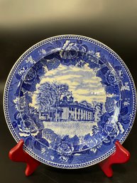 A Nice Wedgwood Plate Depicting Mount Vernon, Home Of George Washington