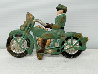 Cast Iron Motorcycle Doorstop