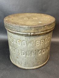 Antique Ice Cream Bucket Meadow Brook Dairy CT