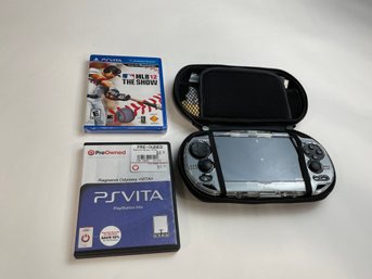 PS Vita Handheld Device With Two Games And Carry Case