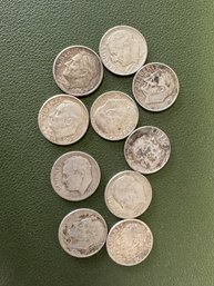 Lot Of 10 Silver Dimes (41)