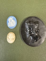 Group Of Loose Antique Cameos Including Wedgwood