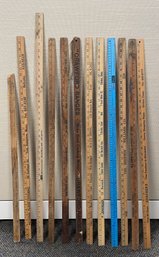 Group Of Vintage Yardsticks