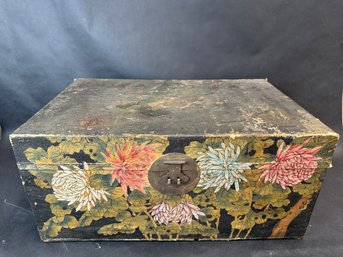 19th Century Chinese Paper Mache Bridal Trunk