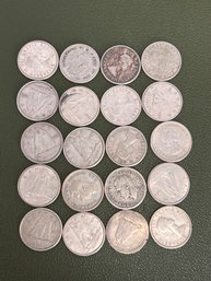 1944-1966 Canadian Dimes 20 Total (C2)