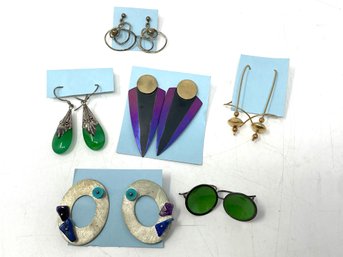 Collection Of Earrings, Some Sterling, All Pierced.