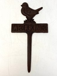 Cast Iron Welcome Yard Stake