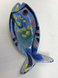 Signed Studio Pottery Fish Trinket Dish