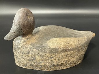 Unsigned Carved Wooden Duck Decoy