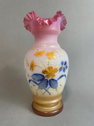 Hand Painted Ruffle Vase