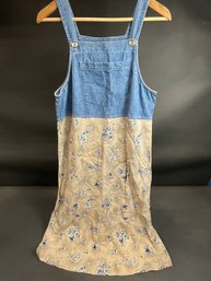 Vintage Denim & Co Jeanswear Denim And Cotton Jumper Dress Made In USA Size S