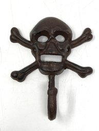 Cast Iron Skull And Crossbones Wall Hook