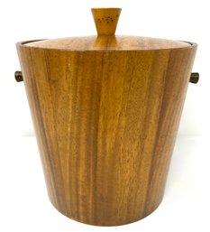 Vintage Wooden Ice Bucket - Signed