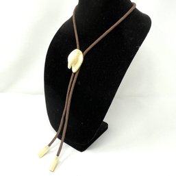 Vintage Native American Bolo Tie Hand Crafted By Harry Nigealook - Inupiag Shismarel