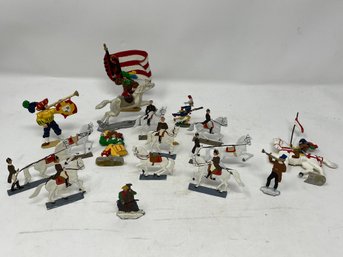 Vintage Metal Figure Soldiers Lot Painted