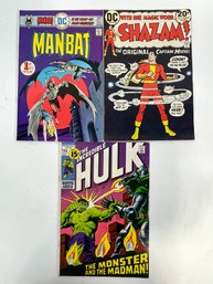 Vintage Manbat, Shazam & Hulk Comic Lot 13