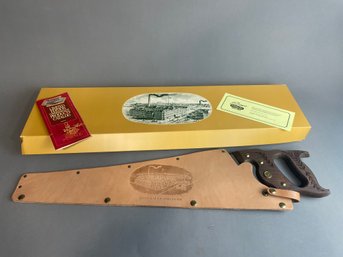 Mint In Box STANLEY 150th Anniversary Hand Saw With Leather Sheath