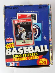 Unopened 1985 Fleer Baseball Logo Stickers Trading Cards Wax Box