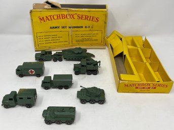 Vintage Lesney Matchbox G5a Army Gift Set Display Stand & Full Set Of Models