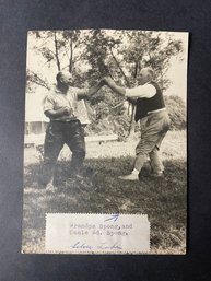 Vintage Photo Of Two Men Wrestling At Silver Lake