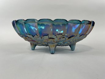 Vintage Footed Carnival Glass Dish