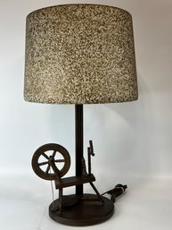 Vintage Spinning Wheel  Table Lamp