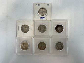 Lot Of 7 Silver Washington Quarters (16)