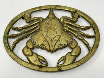 Vintage Gorham Brass Crab Trivet