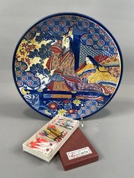 Vtg Japan Geisha Decorative Wall Plate Lot