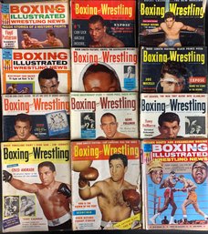 Group Of Vintage Boxing And Wrestling Magazines From The 1950s - 1960s