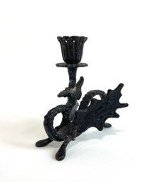 Antique Iron Griffen Gothic Candle Holder