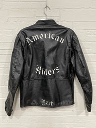 Vintage Motorcycle Club Jacket  - Hand Painted - 'Bert'  AMERICAN RIDERS