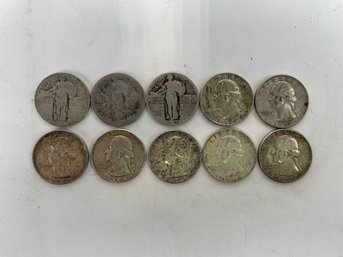 Lot Of 10 Silver Quarters (26)