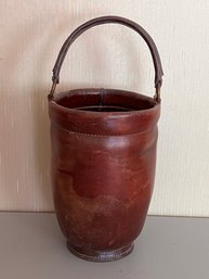 20th Century Leather Fire Bucket - Unsigned