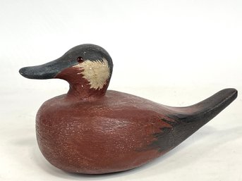 Hand Painted And Carved Duck Decoy