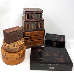 Collection Of Vintage Trinket Boxes