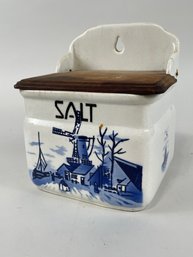 Vintage Delft Style Salt Container AS Is