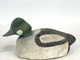 Hand Painted And Carved Duck Decoy