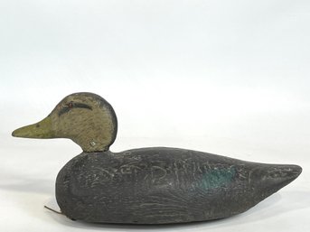 Hand Painted And Carved Duck Decoy