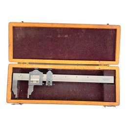 Starrett 122 Manual Outside And Inside Diameter Vernier Calipers In Original Box