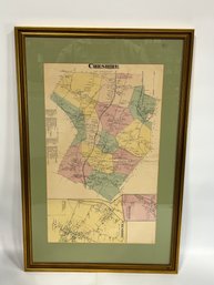 Framed Map Of Cheshire