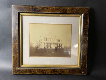 Vintage Photo Of House With Family - 13.5' X 16'