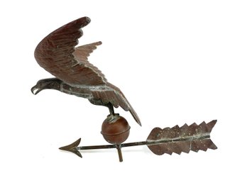 Vintage Copper Eagle Weathervane Topper